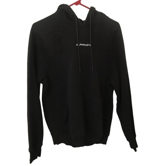 Alphalete mens black hoodie pullover sweater size Small